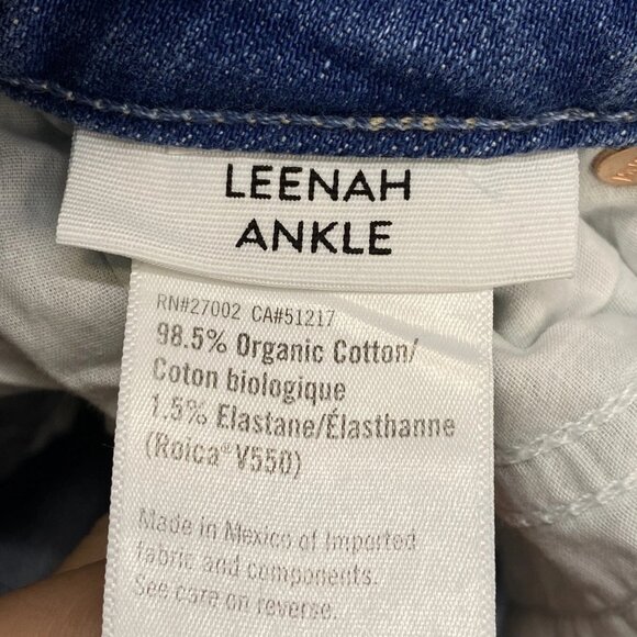 Paige Women’s Leenah High-Rise Straight Leg Jeans “Chaming Blue” Size 26P - Picture 4 of 13